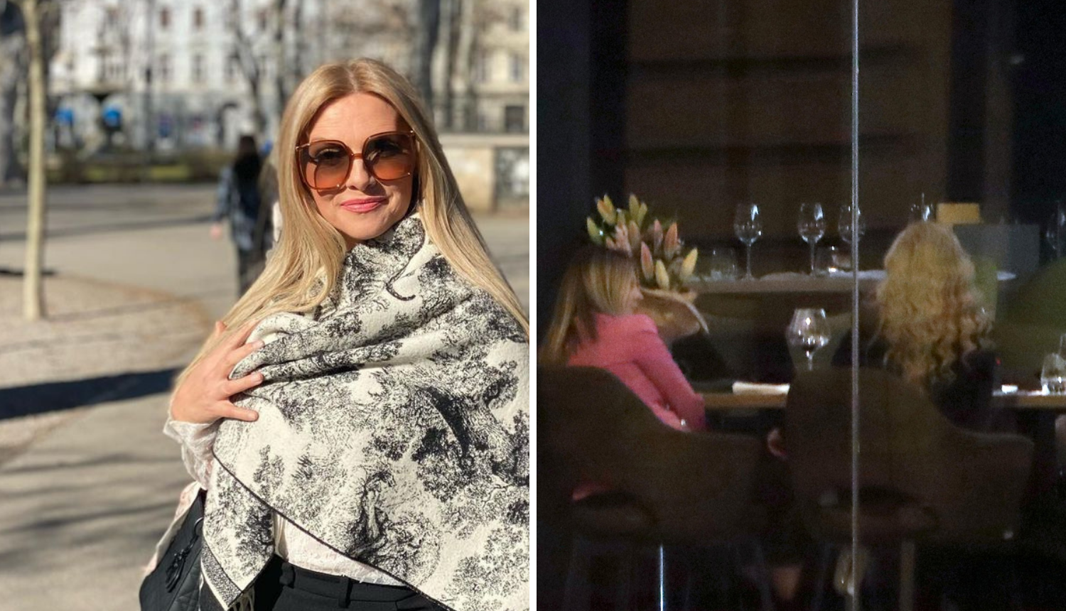 Vlatka Pokos u zagrebačkom restoranu slavila 52.rođendan, prijateljica joj donijela buket