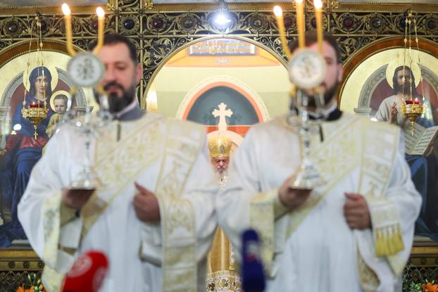 Zagreb: Pravoslavni vjernici na svetoj liturgiji u Sabornom hramu