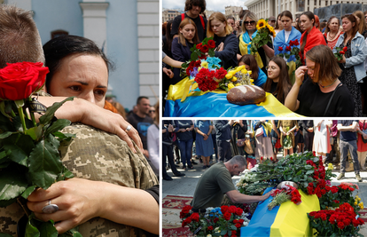 Emotivne scene iz Kijeva: Tisuće odale počast mladom 'heroju' aktivistu poginulom na bojištu