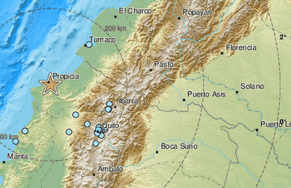 VIDEO Snažan potres jačine 5,8 po Richteru pogodio Ekvador