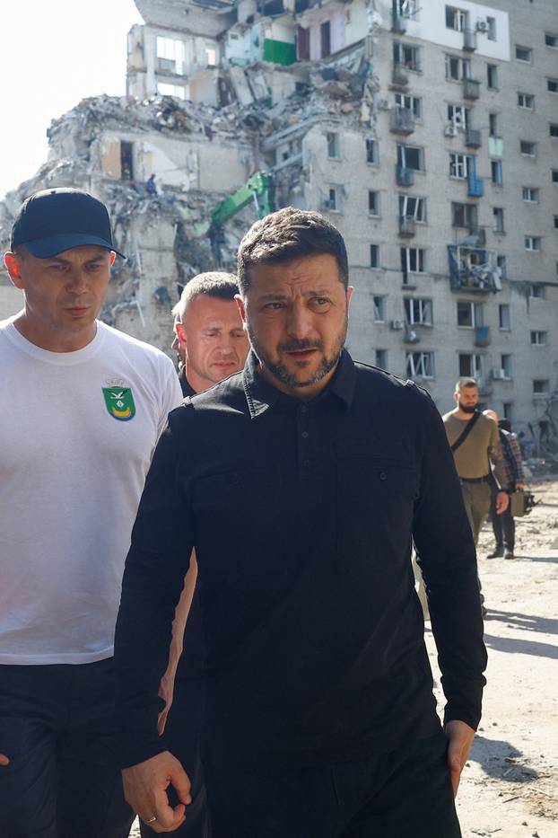 Aftermath of a Russian missile and drone attack in Kyiv
