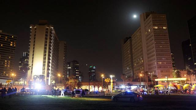 The scene of an attack in Tel Aviv