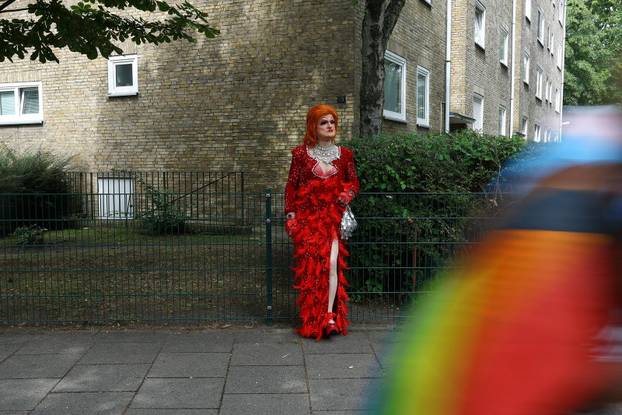 Revellers attend the annual Christopher Street Day (CSD) LGBTQ+ Pride demonstration, in Hamburg