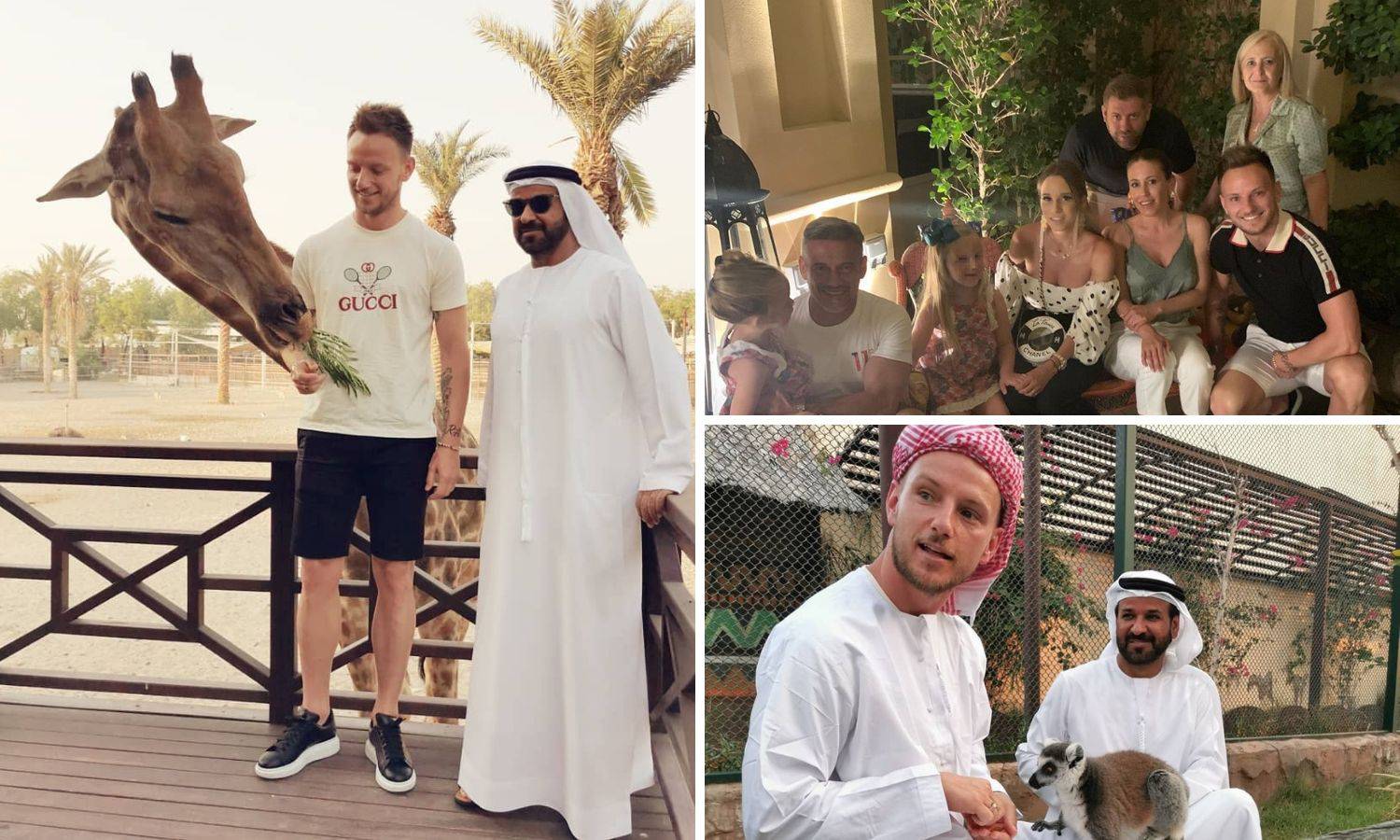 Rakitići u Dubaiju: Ivan hranio žirafu, cijela obitelj na odmoru