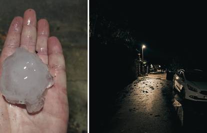 Kod Crikvenice se zbraja šteta poslije nevremena. Snažna tuča poharala kraj:  Udubila je aute!