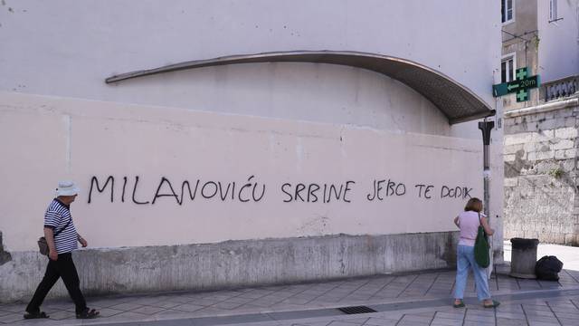 U Splitu osvanuo grafit posvećen sastanku Milanovića i Dodika