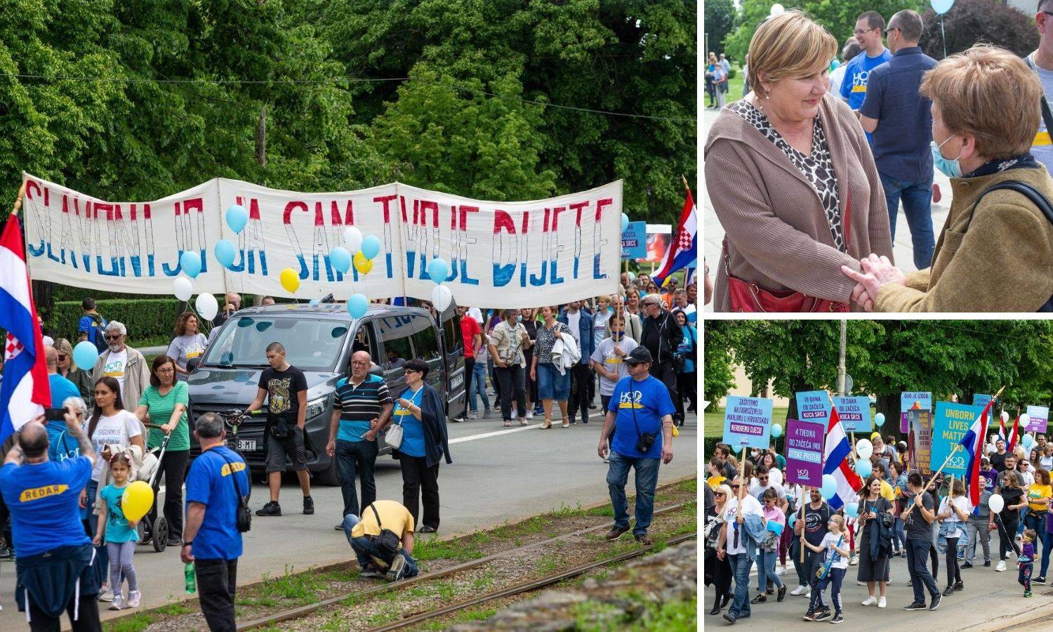 Nekoliko stotina ljudi  na 'Hodu za život', u Osijeku i Markić