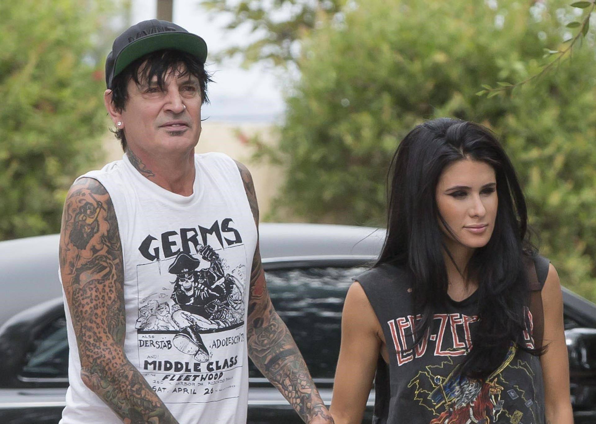 *EXCLUSIVE* Tommy Lee and Brittany Furlan hold hands as they stop by a dermatologist