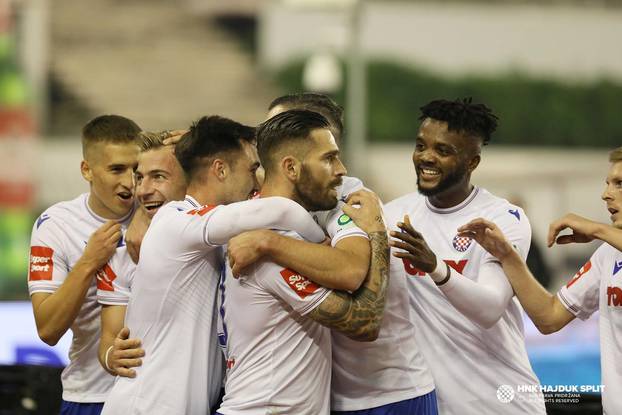 Dario Melnjak of Hajduk Split and Stefan Ristovski of Dinamo