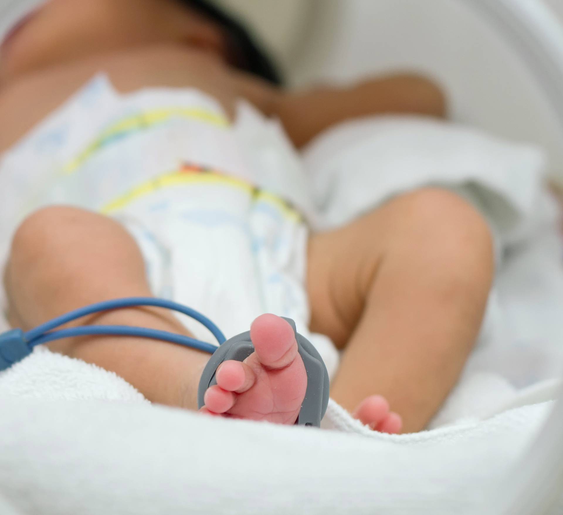 Premature newborn  baby girl