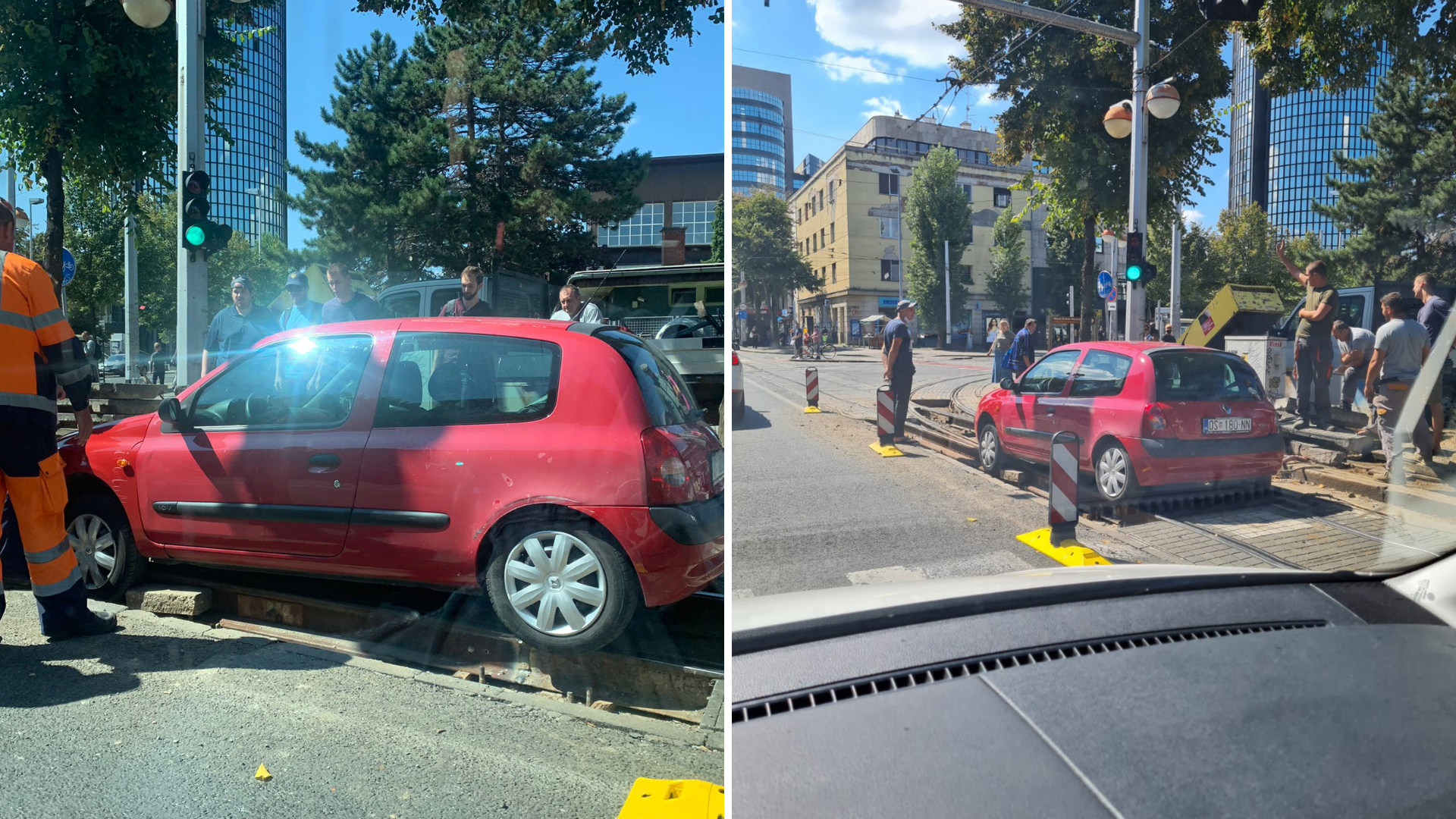 Vozi miško..ili ne: Zapeo u tračnicama u centru Zagreba i blokirao promet ulicama