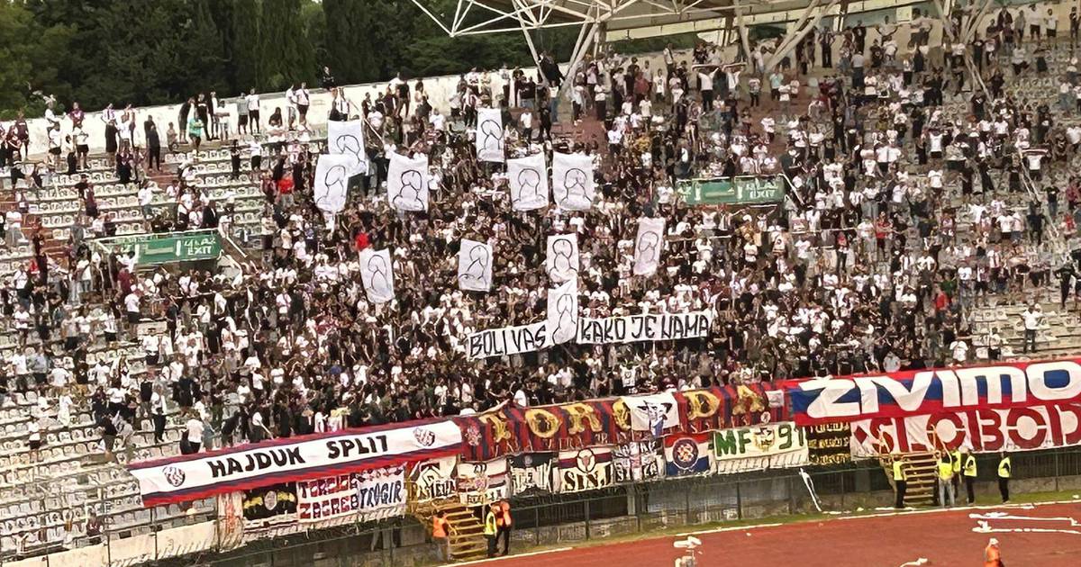 A song and a cold shower: With this message, Torcida said goodbye to the Hajduk people in Poljud