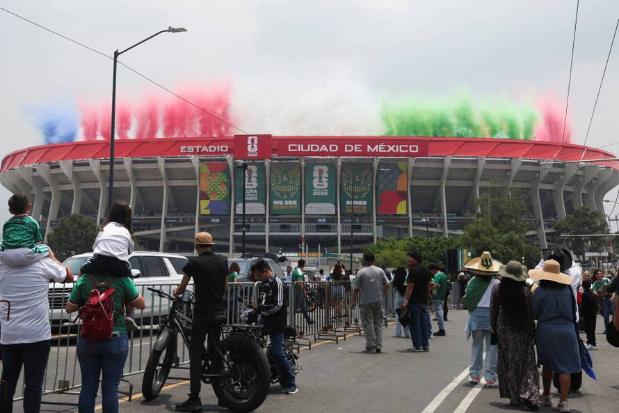 Protest march ahead of the opening match of the 2026 FIFA World Cup in Mexico City