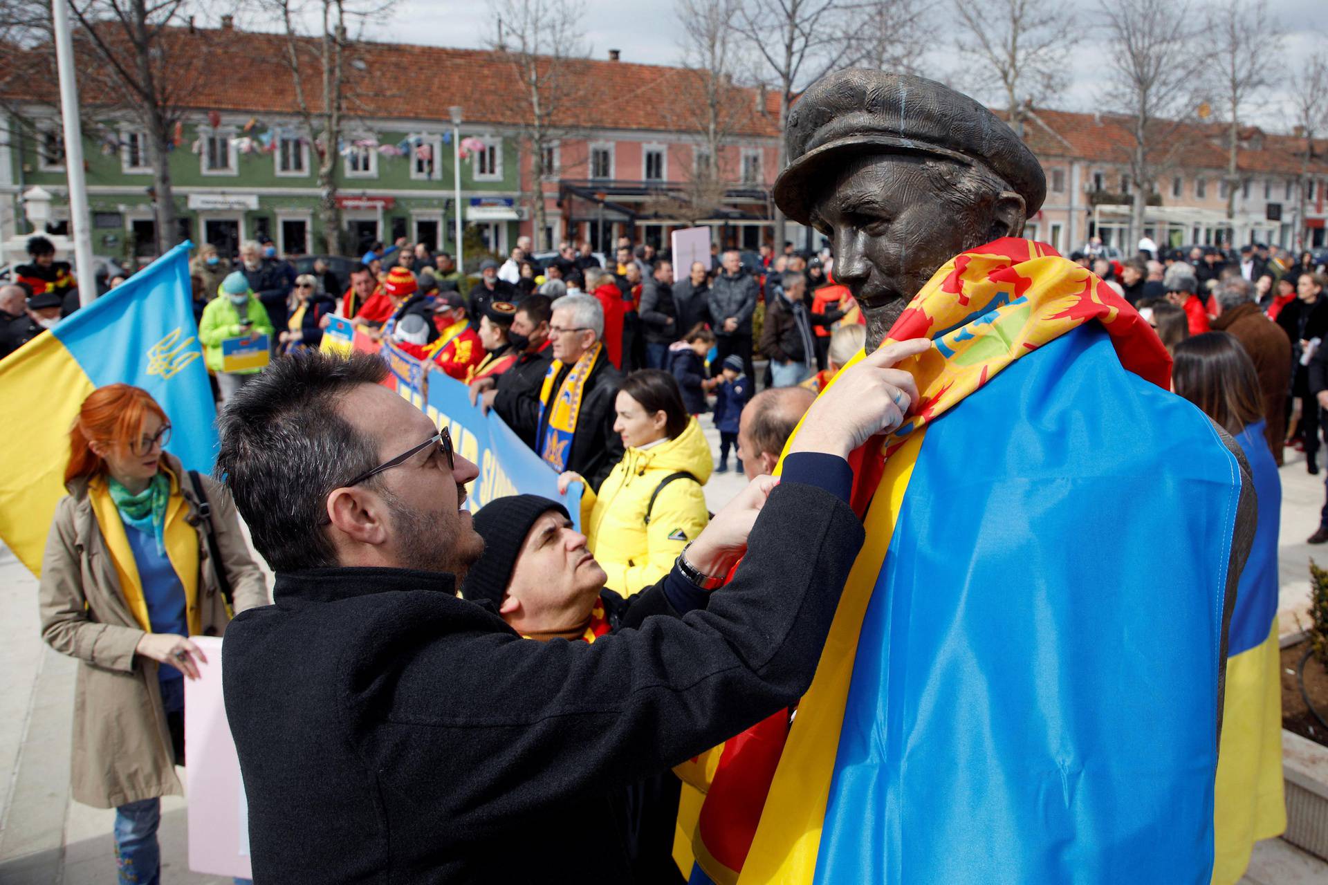 Protest in support of Ukraine, in Montenegro