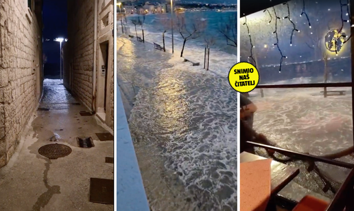 VIDEO Izlilo se more u Ka&scaron;tel Novom: Ulice i riva poplavljeni