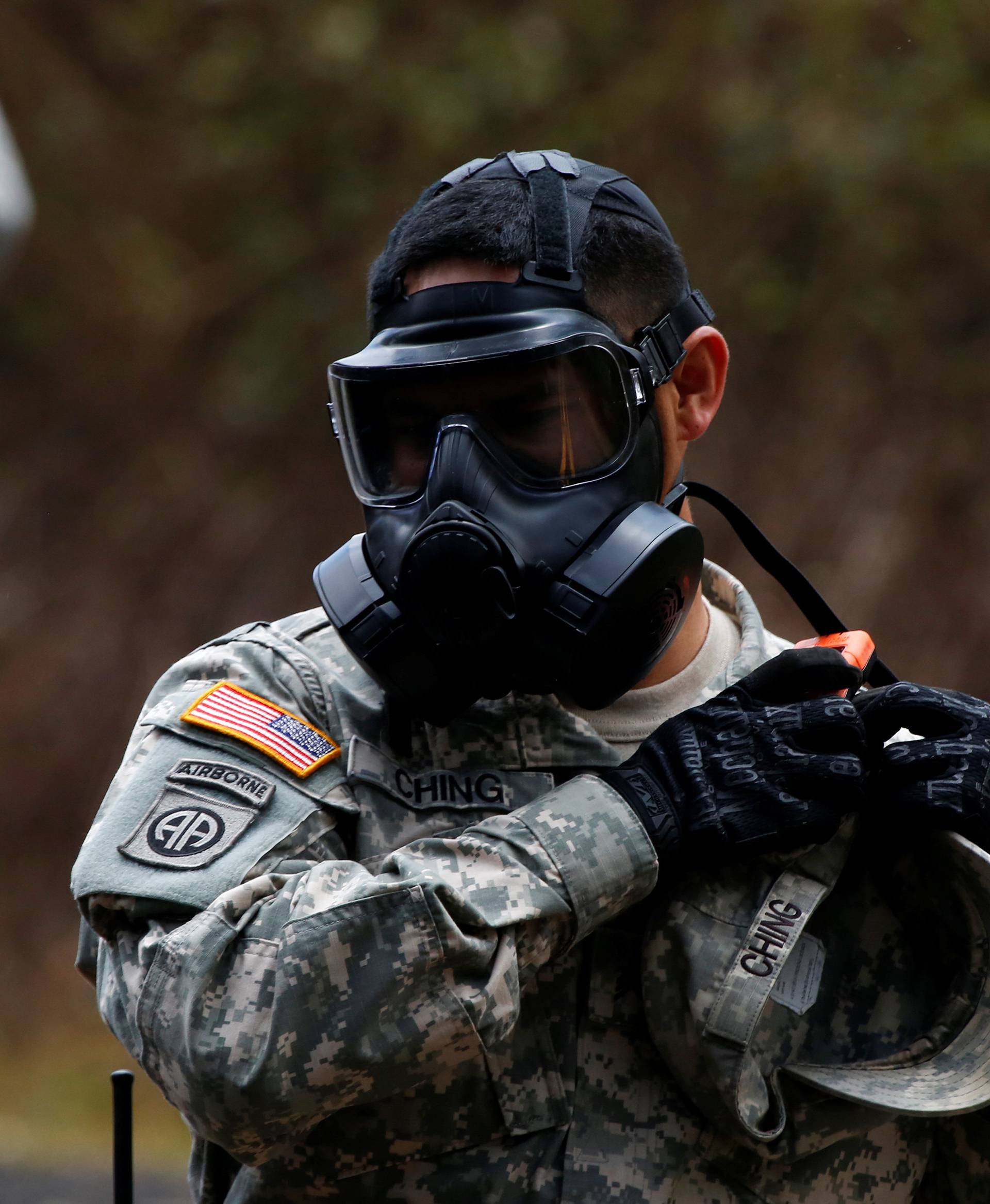 Soldier of the Hawaii National Guard monitor sulfur dioxide gas levels in Leilani Estates
