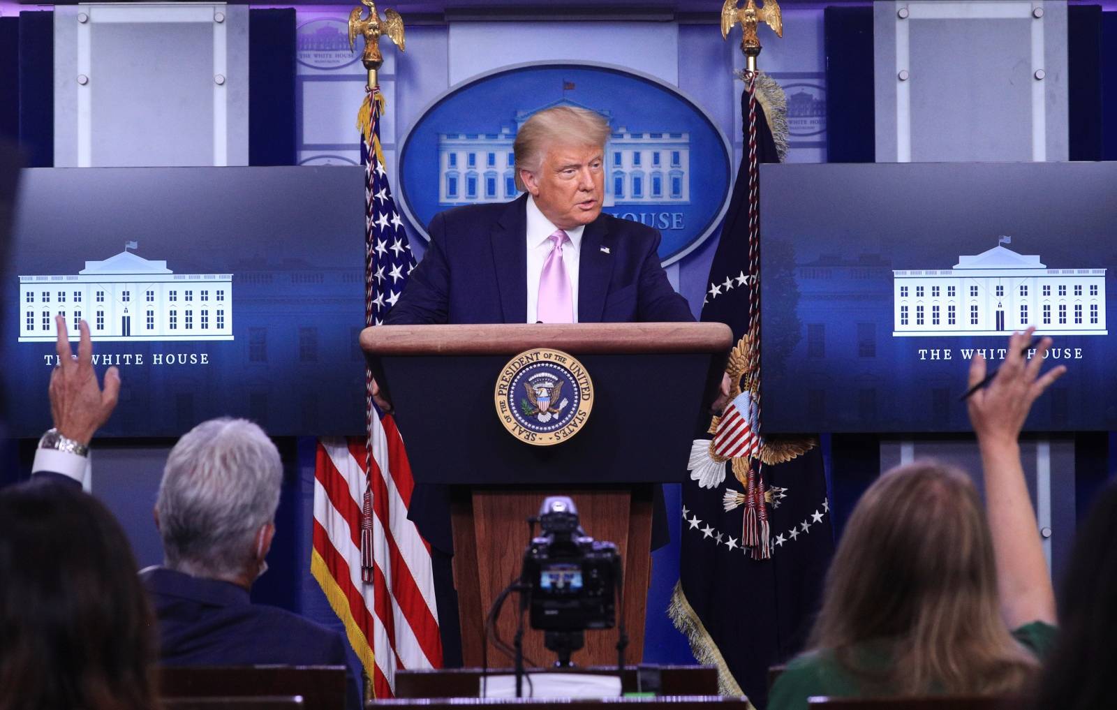 U.S. President Trump holds news conference at the White House in Washington