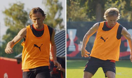 VIDEO Modrić kao Rossonero na prvom treningu. Pričao je i s Leaom koji mu nije dao desetku