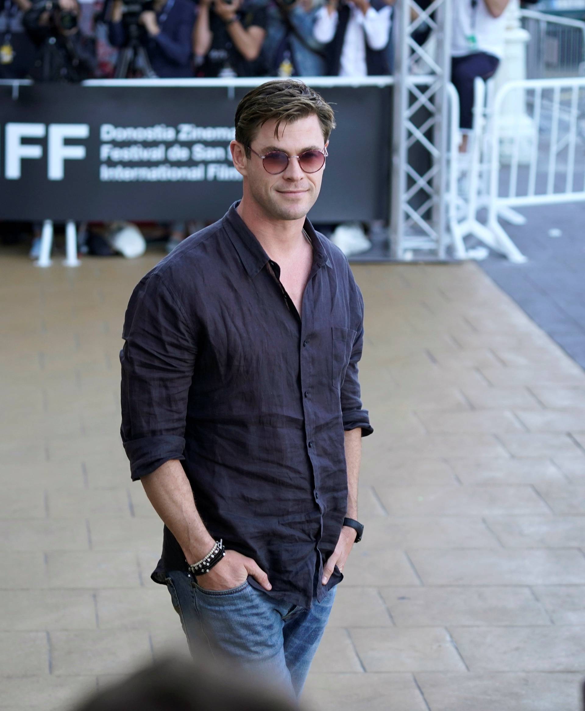 Actor Chris Hemsworth arrives to the San Sebastian Film Festival