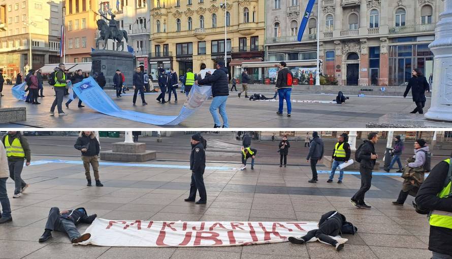 Molitelji ogradili dio Trga bana Jelačića samo za muškarce! 'Ne možete unutra, to nije za žene'