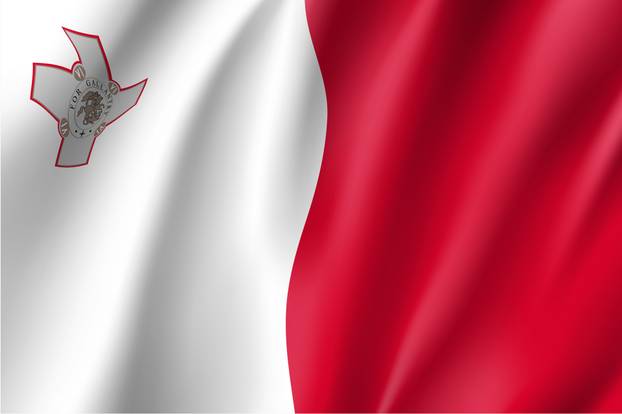 National flag of Malta republic.