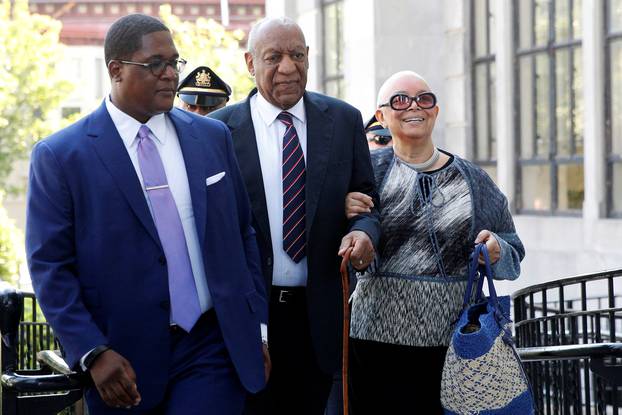 Actor and comedian Bill Cosby arrives with his wife Camille for the sixth day of his sexual assault trial at the Montgomery County Courthouse in Norristown