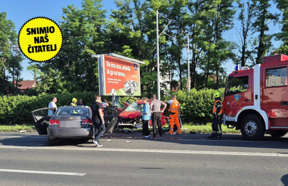 VIDEO Pet ozlijeđenih u teškom sudaru u Zagrebu: 'Ležali su na podu, auti su totalno razvaljeni'