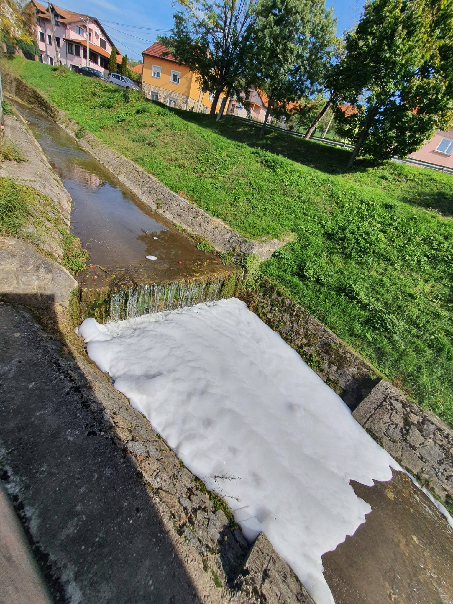 VIDEO Što je ovo u vodi?! Potok u Vrapču pun je pjene, uginule ribe: 'Pokušavaju maknuti to'