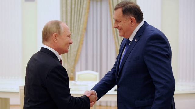 Russian President Putin meets Serb member of the tripartite Bosnian Presidency Dodik in Moscow