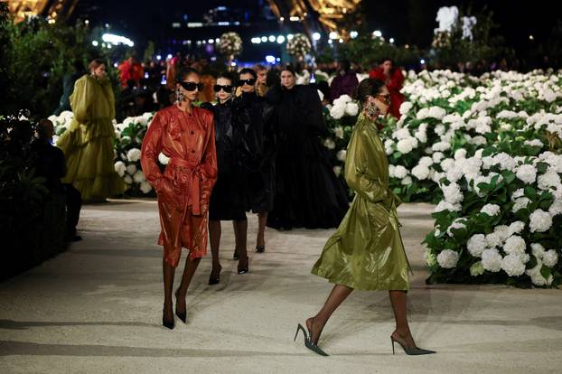 Yves Saint Laurent Womenswear Spring/Summer 2026 collection show during Paris Fashion Week