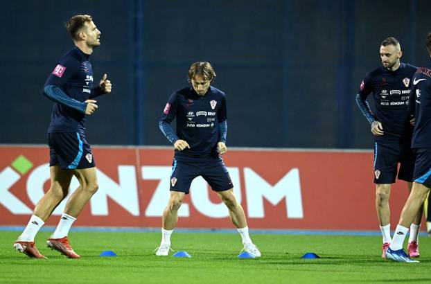 Zagreb: Trening nogometne reprezentacije prije utakmice protiv Latvije