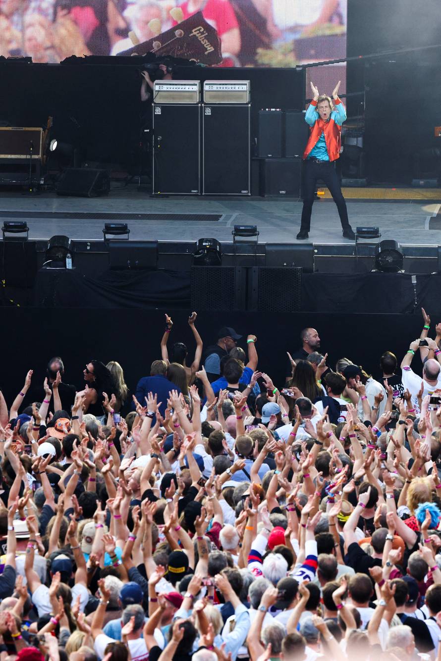 The Rolling Stones perform as part of their "Stones Sixty Europe 2022 Tour" in Berlin