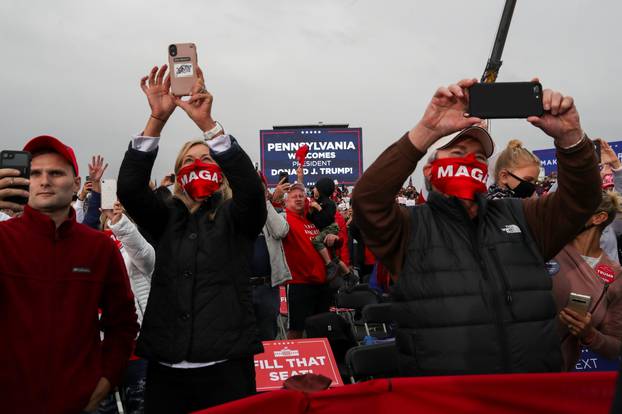 U.S. President Donald Trump holds a campaign event in Martinsburg, Pennsylvania