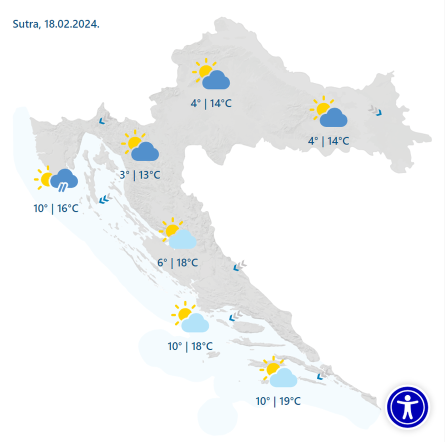 Nastavlja se proljetno vrijeme i sutra! Temperature do 20°C