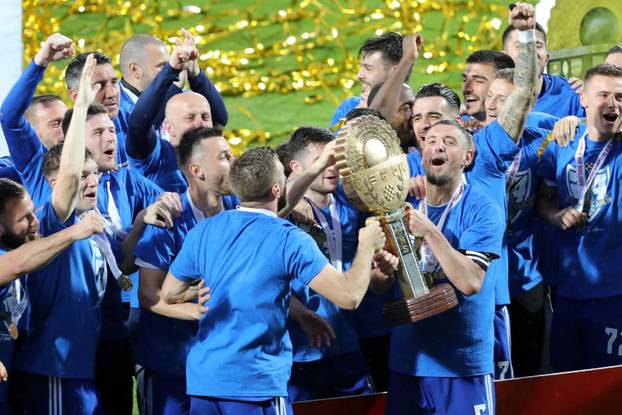 Rijeka: Slavlje Dinama nakon pobjede i osvajanja dvostruke krune