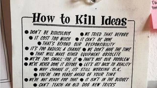 Jednostavan recept: Kako 'ubiti' ideje i samog čovjeka u pojam?
