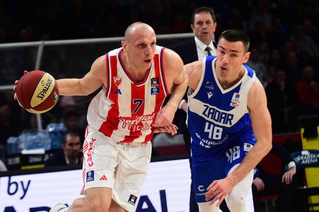 Beograd: Utakmica 21. kola AdmiralBet ABA lige između KK Crvena zvezda MeridianBet i KK Zadar