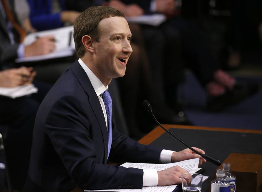 Facebook CEO Zuckerberg testifies before a U.S. Senate joint hearing on Capitol Hill in Washington