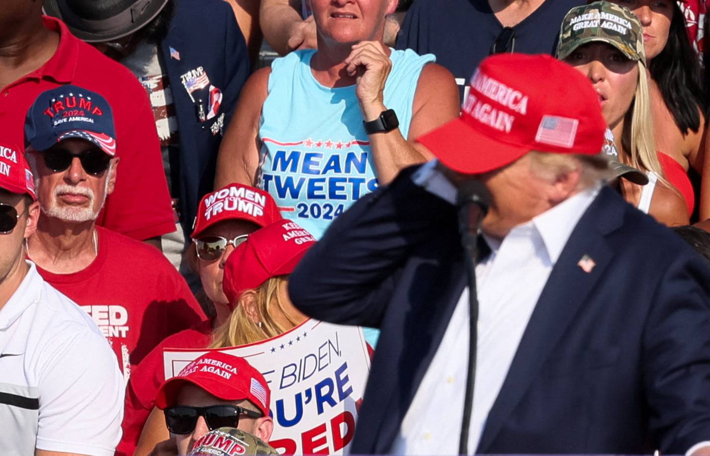 Republican presidential candidate Donald Trump holds a campaign rally in Butler