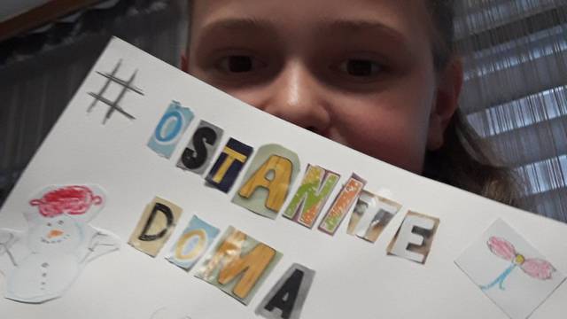 Djeca iz Krnjaka šalju poruke potpore Stožeru: #ostanidoma