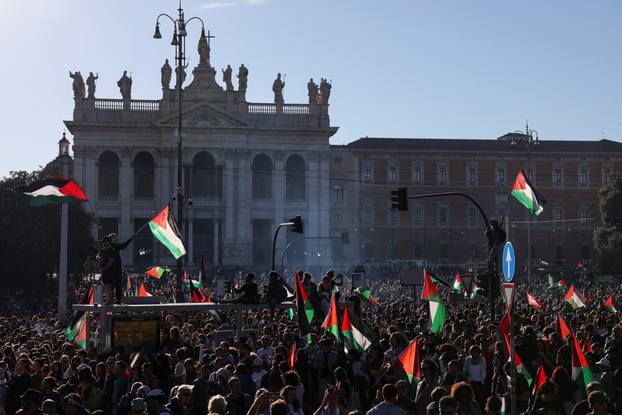 National protest for Gaza in Rome