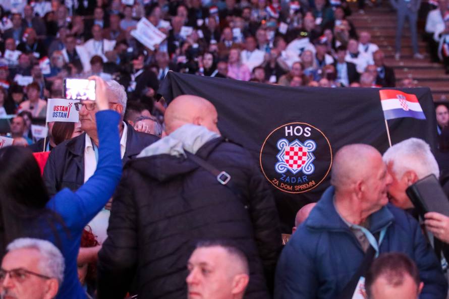 Zagreb: Veliki predizborni skup Domovinskog pokreta u KC Vatroslav Lisinski 