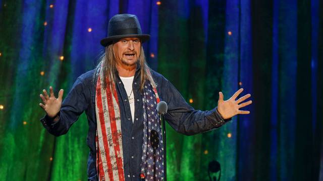FILE PHOTO: Kid Rock inducts rock band Cheap Trick at the 31st annual Rock and Roll Hall of Fame Induction Ceremony at the Barclays Center in Brooklyn