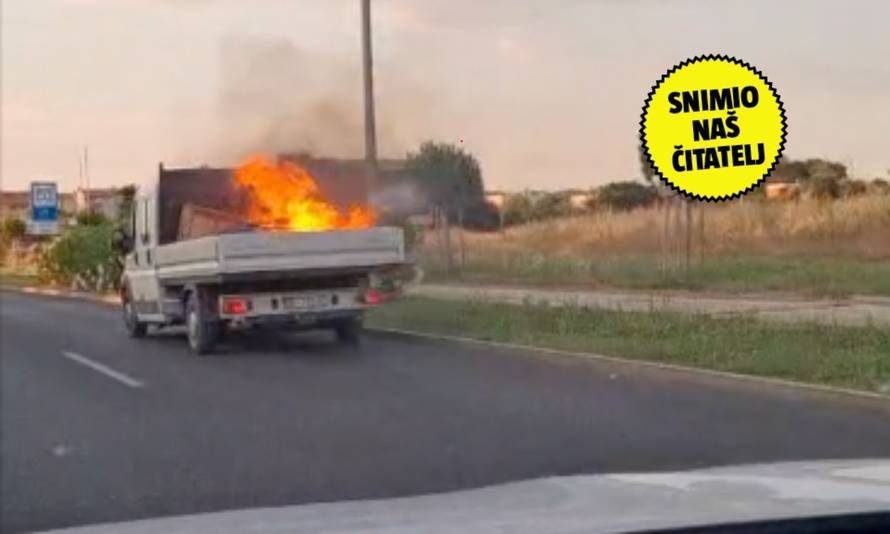 NEVJEROJATNA SNIMKA IZ PULE! Majstore, gori ti prikolica: 'Svi su mu trubili, a on je vozio...'