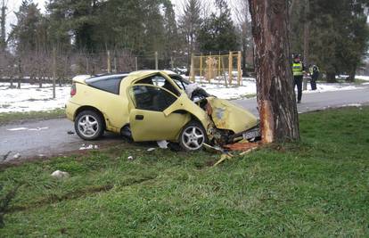 Opel Tigrom se zabili u stablo: "Vozili su sigurno 100 km/h"