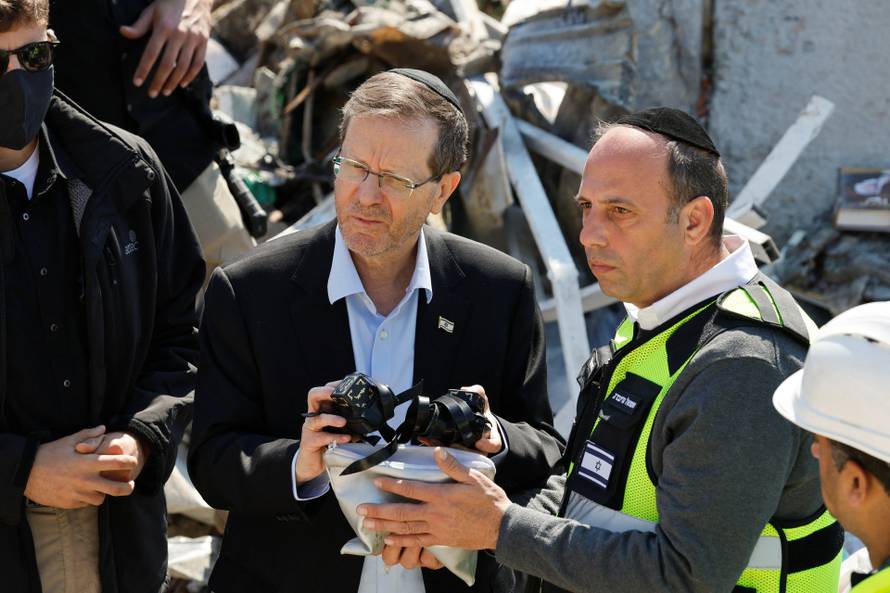 The site of a fatal Iranian missile strike, amid the U.S.-Israel conflict with Iran, in Beit Shemesh