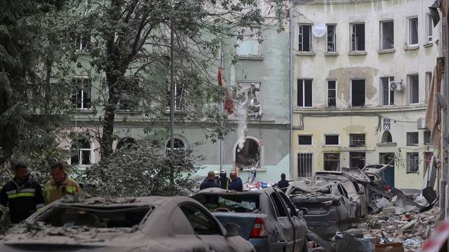 Aftermath of a Russian missile attack in Lviv