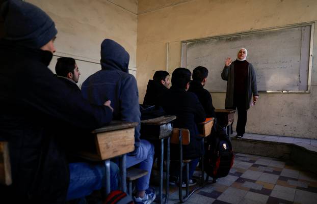 Early morning street scenes from Damascus after authorities announced the reopening of schools