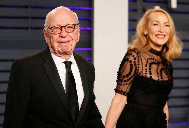 FILE PHOTO: Rupert Murdoch and Jerry Hall in Beverly Hills, 2019