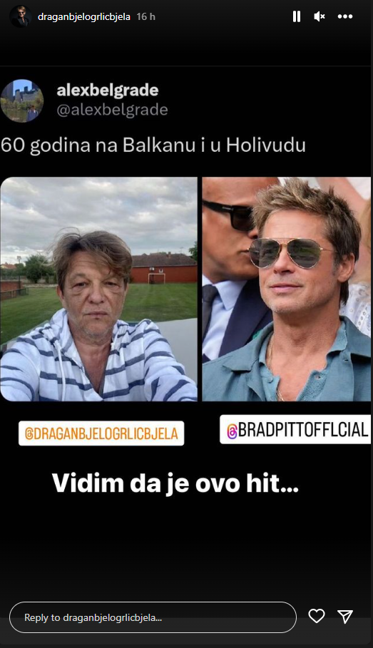 Usporedili Dragana Bjelogrlića i Brada Pitta: 'Šezdeset godina na Balkanu i u Hollywoodu...'